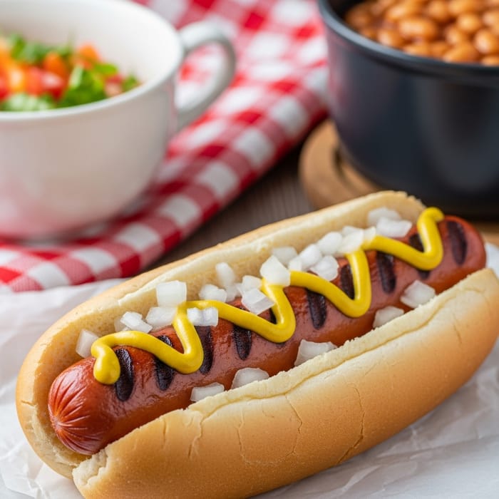 Delicious Grilled Glizzy Hotdog in Soft Bun | BBQ Scene Delicious Grilled Glizzy Hotdog in Soft Bun | BBQ Scene