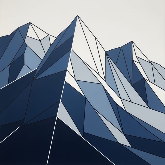 Abstract Mountain Art | Geometric Peaks & Valleys Abstract Mountain Art | Geometric Peaks & Valleys