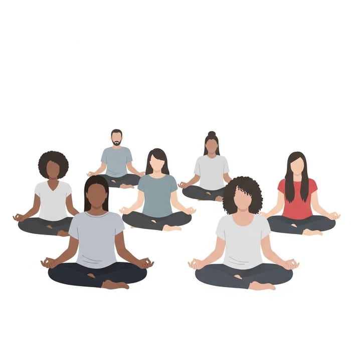 Minimalist Meditation Artwork | Tranquil Retreat Illustration