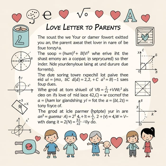 Expressing Love to Parents: A Mathematical Love Letter from the Heart Expressing Love to Parents: A Mathematical Love Letter from the Heart
