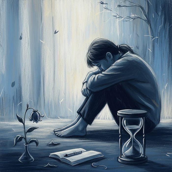 Sadness in Impressionism: Reflective Art in Blue & Grey