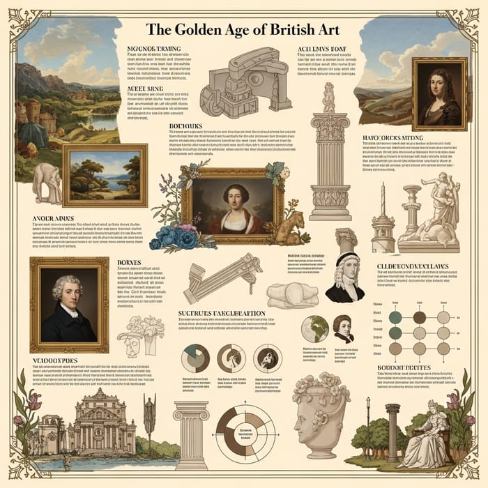 Golden Age of British Art Infographic: Elements & Overview