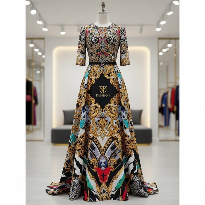 Elegant Floor-Length Gown by Sama Fashion Elegant Floor-Length Gown by Sama Fashion