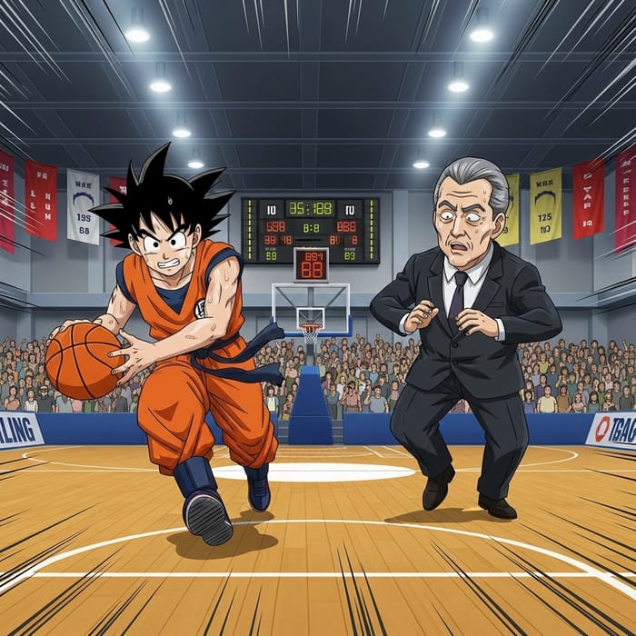 Goku vs. Chávez: Animated Basketball Showdown Goku vs. Chávez: Animated Basketball Showdown