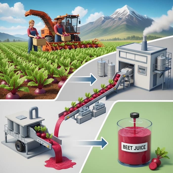 Beet Juice Production Steps: From Field to Factory Beet Juice Production Steps: From Field to Factory