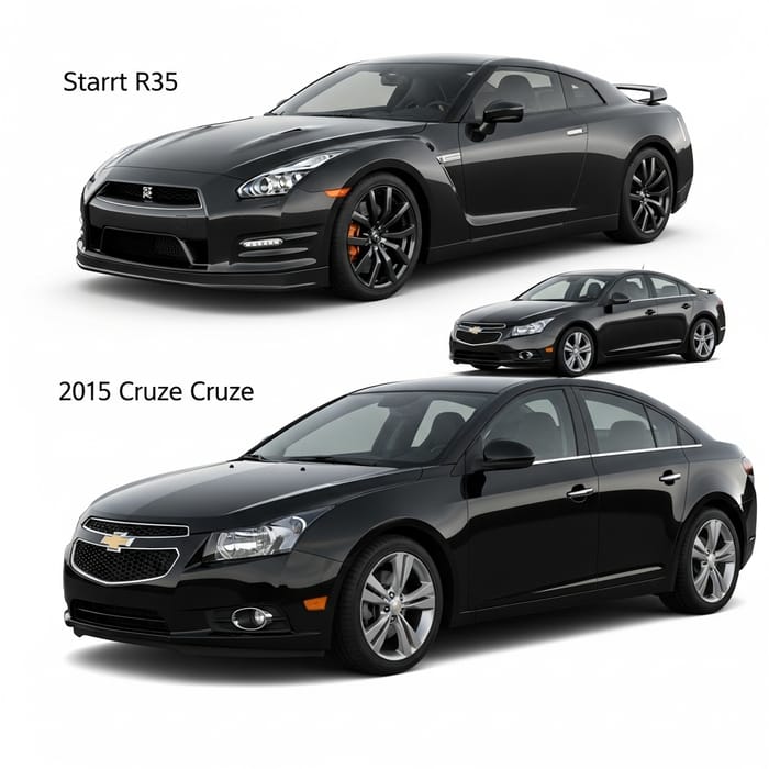 Nissan GTR R35 to Chevrolet Cruze 2015 Transformation