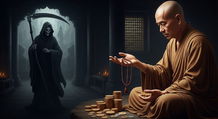 Buddhist Learner Consumed by Materialism Faces Grim Reality
