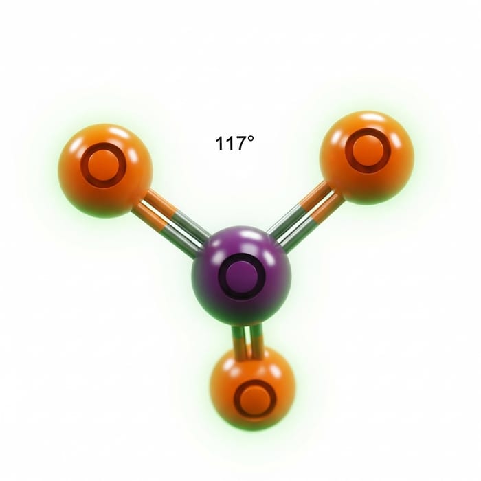 Ozone Molecule - Microscopic View and Chemical Nature Ozone Molecule - Microscopic View and Chemical Nature