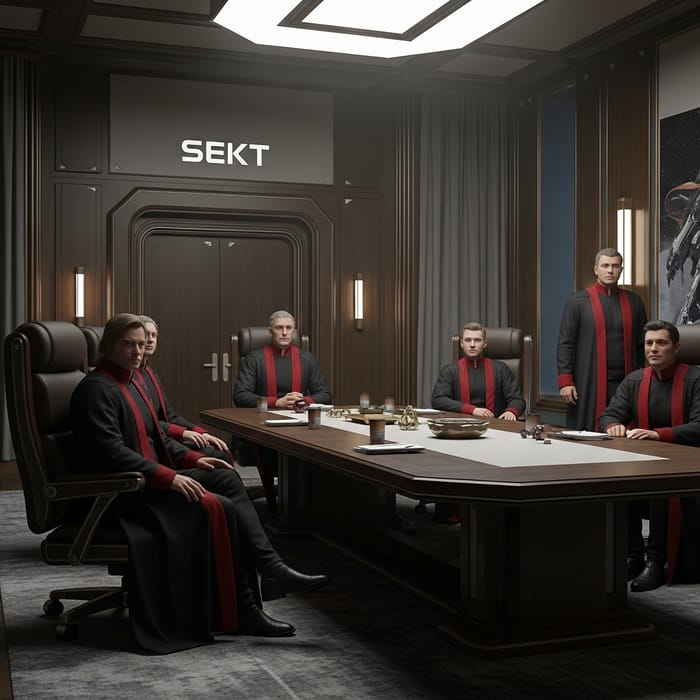 Sekt Space Corporation Board Meeting | Black and Red Robes
