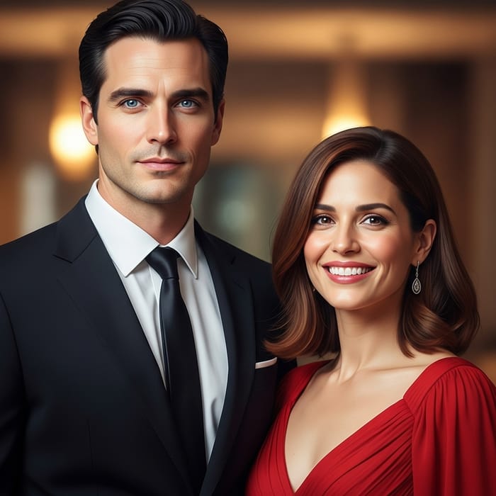 Richard Madden and Ana de Armas - Glamorous Duo in Formal Attire