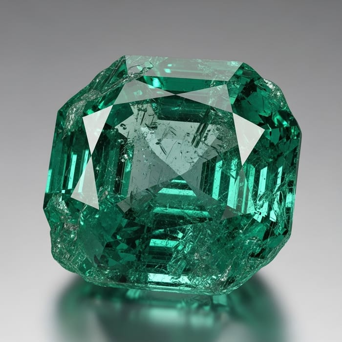 Uncut Emerald - Stunning Deep Green Color