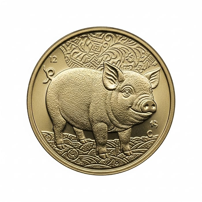 Miniature Pig Coin - Exquisite Design