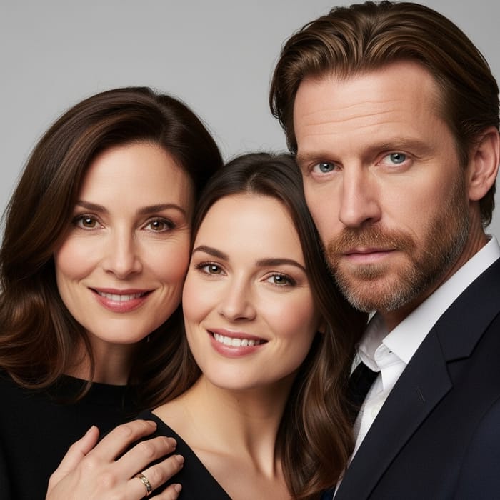 Sophie Marceau & Robert Carlyle's Daughter, Elegant Family Portrait Sophie Marceau & Robert Carlyle's Daughter, Elegant Family Portrait