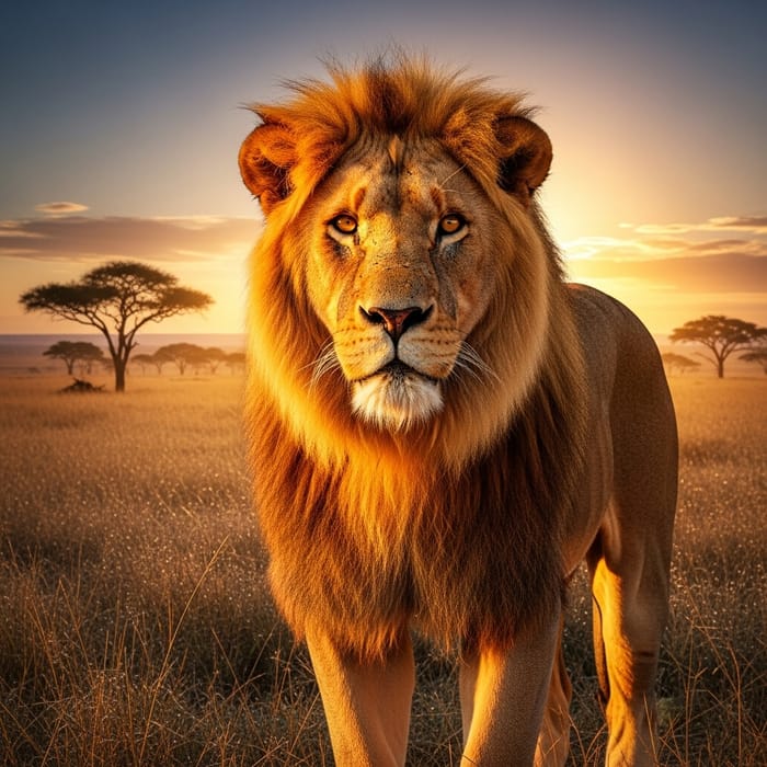 Majestic Lion Roaming the Savannah | Wild Beauty of Nature Majestic Lion Roaming the Savannah | Wild Beauty of Nature