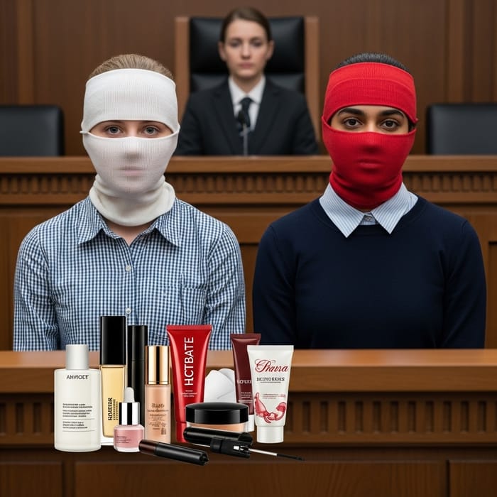 Courtroom Robbery: Girls Wear Tights as Gangster Masks Courtroom Robbery: Girls Wear Tights as Gangster Masks