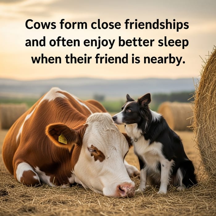 Cow's Unbreakable Bond with Best Friend - Heartwarming Image Cow's Unbreakable Bond with Best Friend - Heartwarming Image