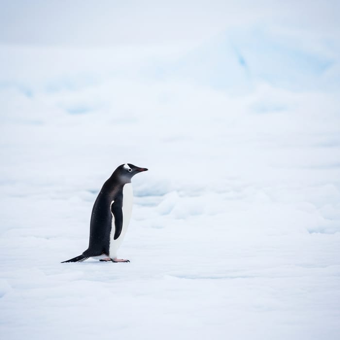 Adorable Penguin Waddling on Ice Adorable Penguin Waddling on Ice