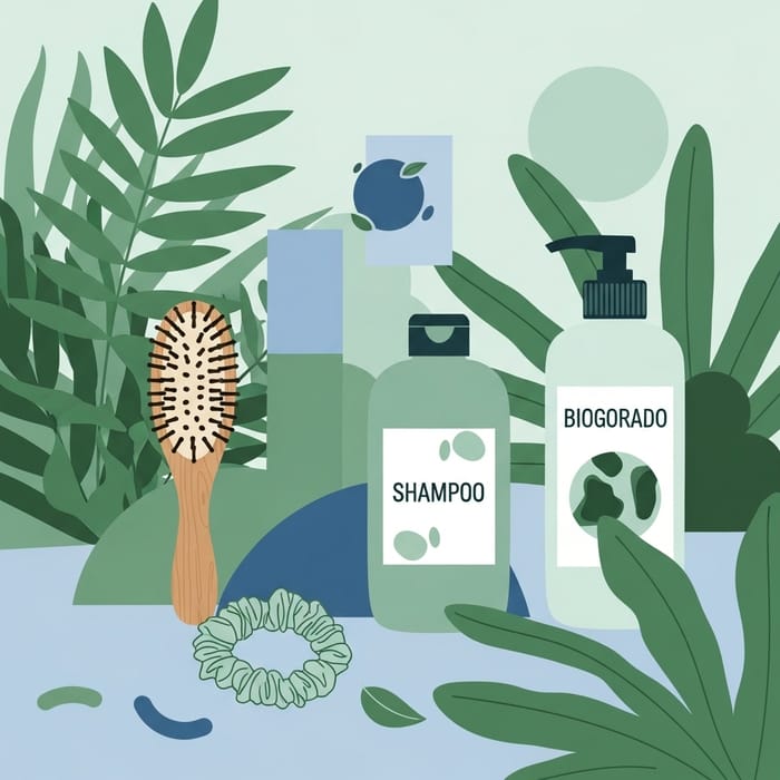 Abstract Eco-Friendly Sustainable Hair Care Design Abstract Eco-Friendly Sustainable Hair Care Design