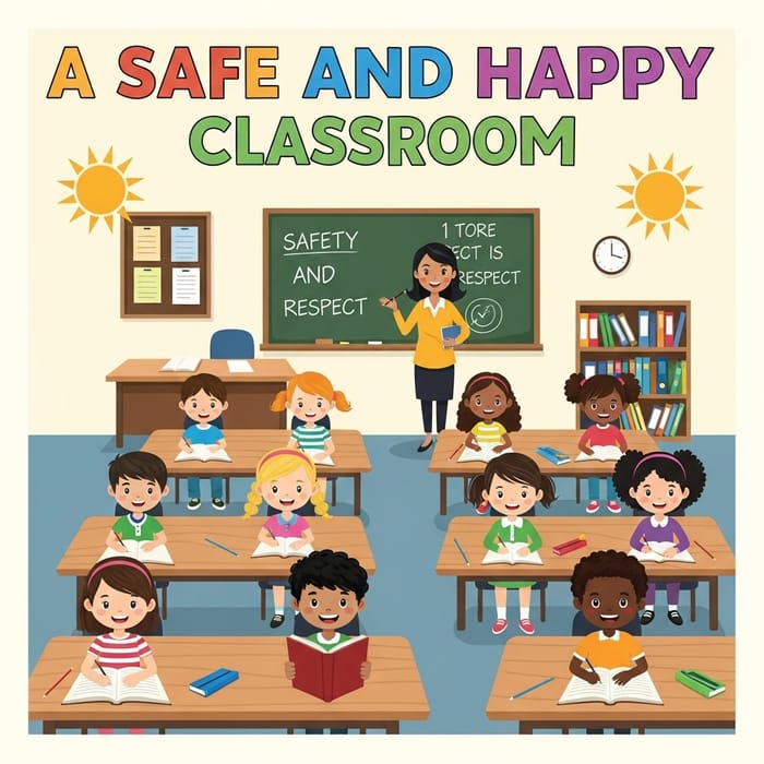 Safe and Vibrant Classroom Poster Design | Bright Kids Learning