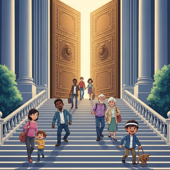 Heavenly Stairs and Magnificent Royalty Doors: Gateway to Paradise Heavenly Stairs and Magnificent Royalty Doors: Gateway to Paradise