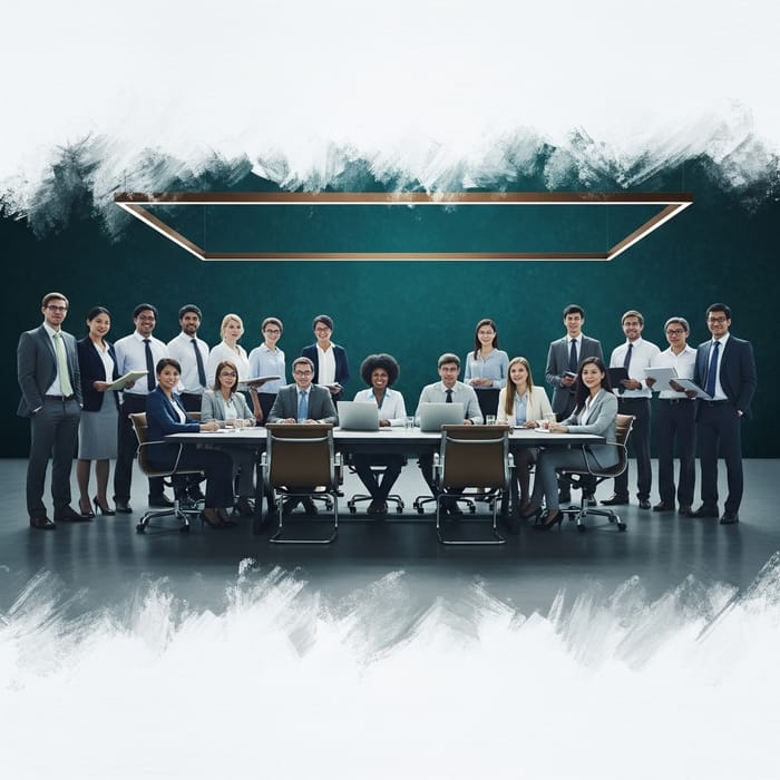 Intense Corporate Boardroom Meeting in Modern Office Intense Corporate Boardroom Meeting in Modern Office