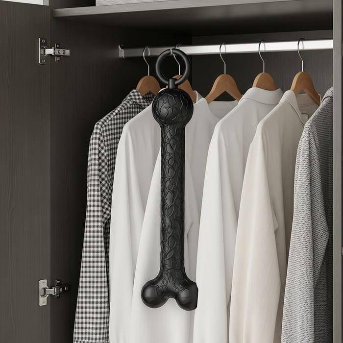 Modern Black Tubular Hanging Organizer for Fitted Wardrobe