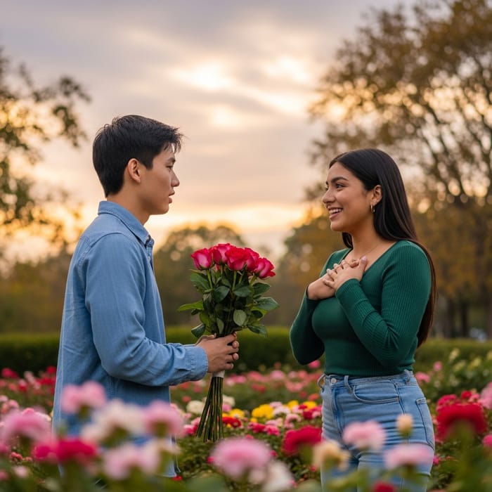 Asian Man Confessing Love to Hispanic Crush Asian Man Confessing Love to Hispanic Crush