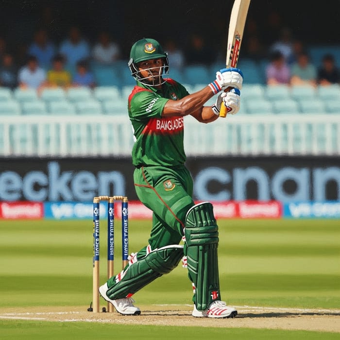 Shakib al Hasan Oil Painting from Bangladesh Shakib al Hasan Oil Painting from Bangladesh
