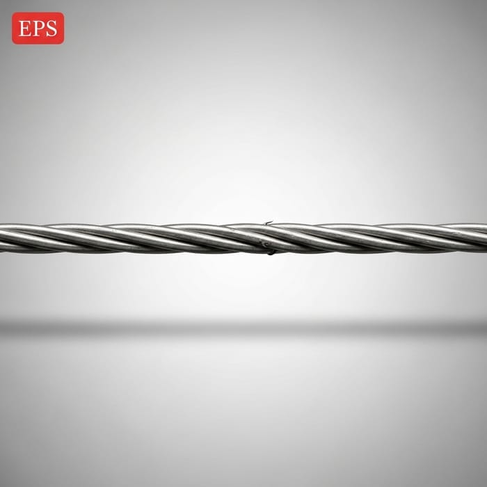 Metallic Wire Design: Detailed EPS Image Analysis