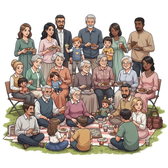Diverse Multigenerational Family Gathering: Love & Harmony Diverse Multigenerational Family Gathering: Love & Harmony