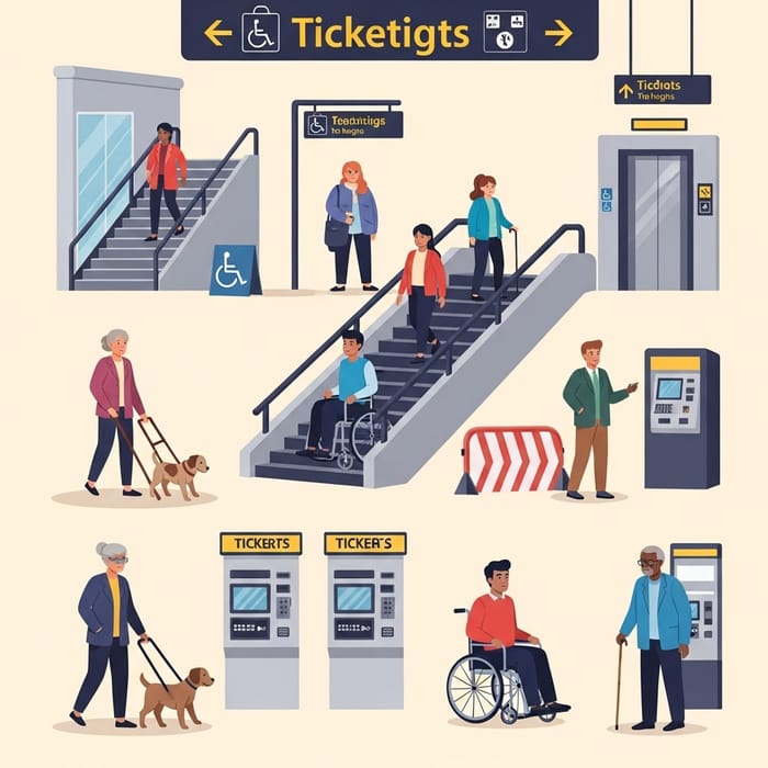 Representation of Train Station Accessibility Challenges