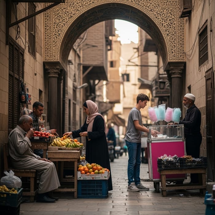 Old Egyptian Neighborhood Street | Authentic Local Scene Old Egyptian Neighborhood Street | Authentic Local Scene