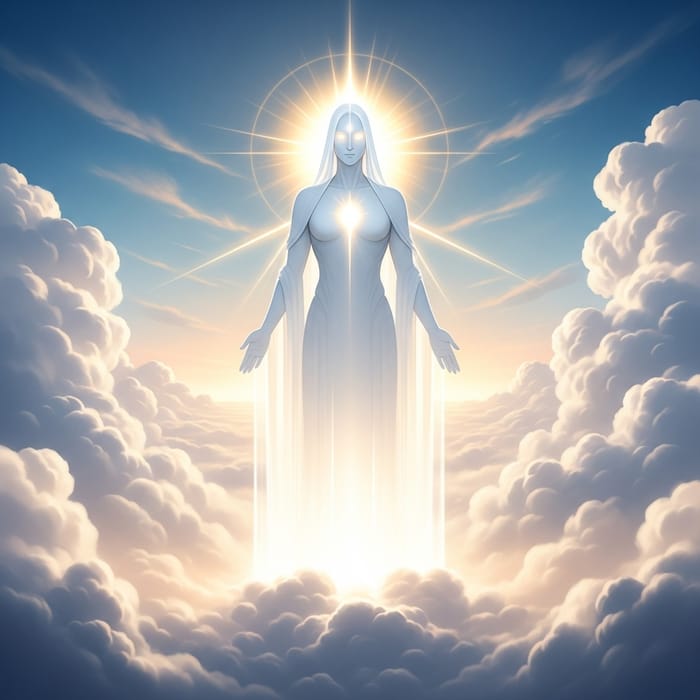 Dios - Ethereal Divine Entity in the Heavenly Sky