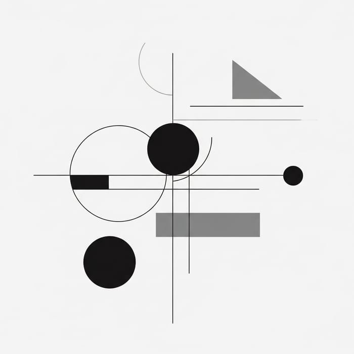 Minimalistic Abstract Shapes: Clean Composition