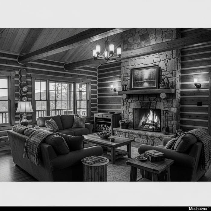 Tranquil Log Cabin Interior | Nature-Inspired Home Decor Tranquil Log Cabin Interior | Nature-Inspired Home Decor