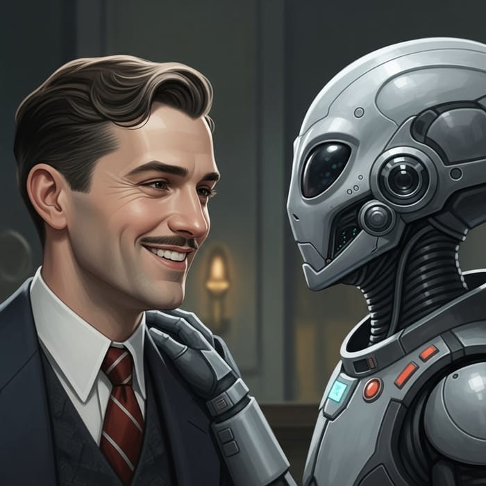 Hitler Smiling at Alien - Surprising Encounter