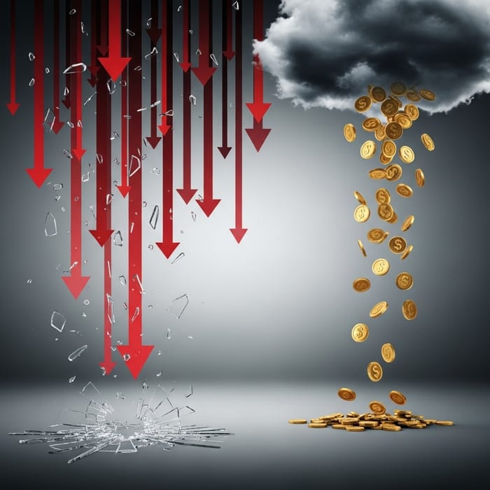 Stock Market Crash Abstract | Financial Loss Scene