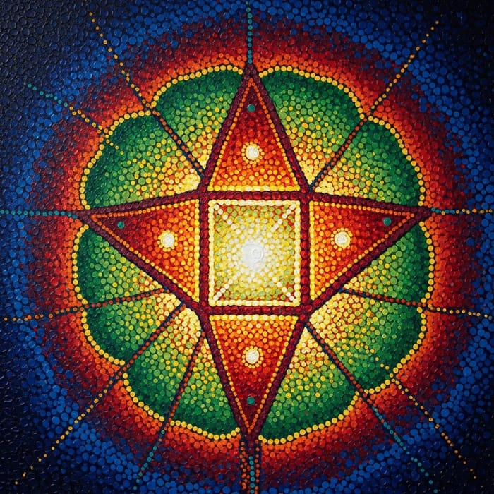 Parol Pointillism Art | Festive Painting Masterpiece