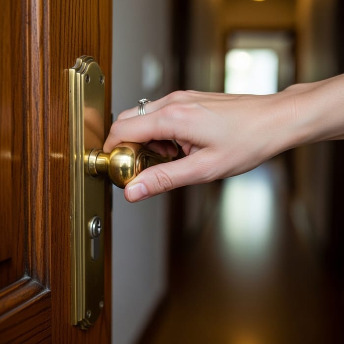 How to Open a Door by Pressing the Handle How to Open a Door by Pressing the Handle
