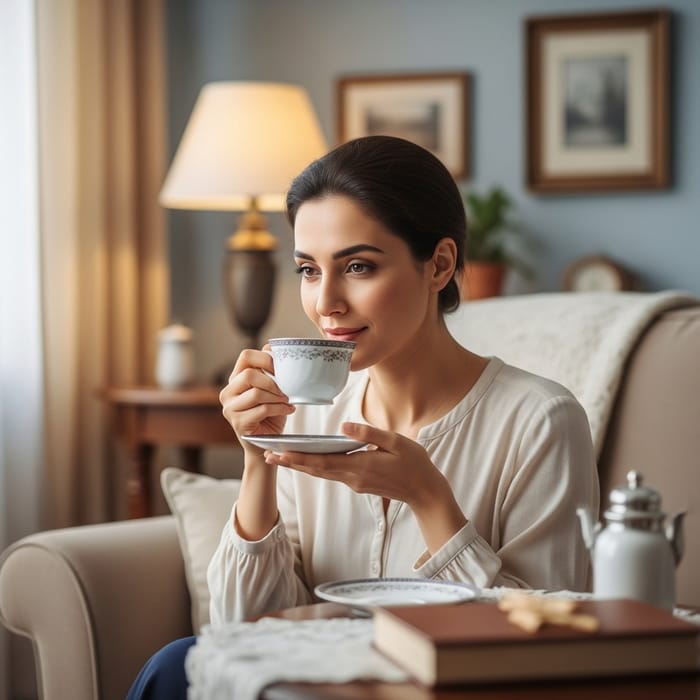 Serene Middle-Eastern Mother