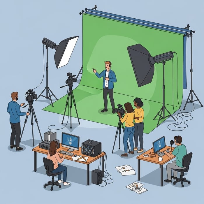 Corporate Video Production Studio Setup Corporate Video Production Studio Setup