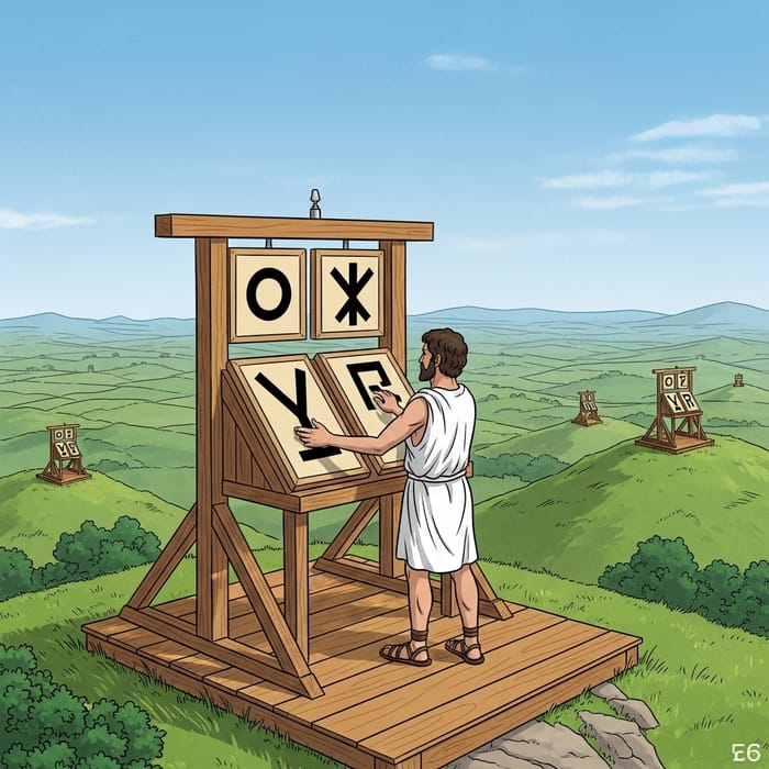 Polybius Optical Telegraph System - Ancient Greek Communication