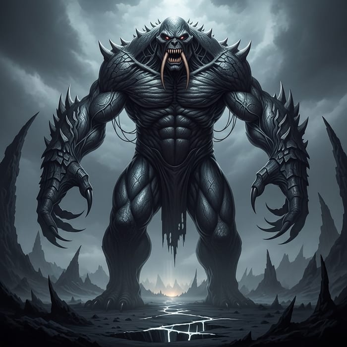 Villainous Monster with Menacing Eyes Villainous Monster with Menacing Eyes