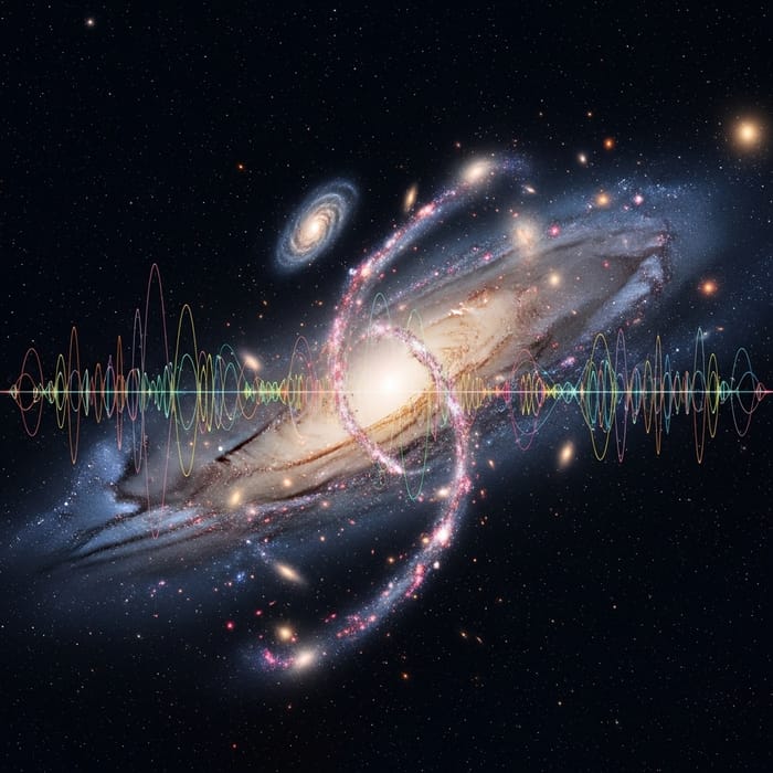 Quantum Galaxy: Swirling Constellations & Star Clusters