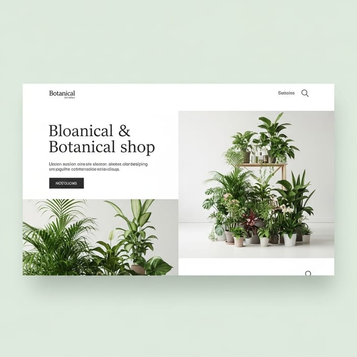 Botanical E-Commerce Shop: Dreamy Plant & Flower Emporium