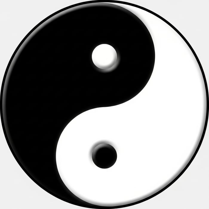 High-Resolution Yin Yang Symbol: Balance Principle