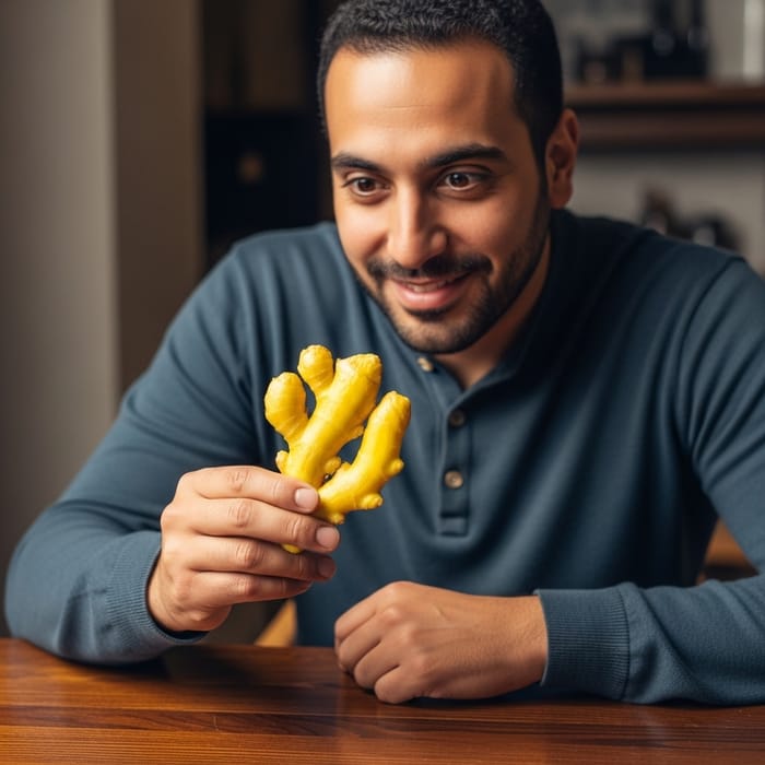 Middle Eastern Man Enjoying Ginger with Erection Middle Eastern Man Enjoying Ginger with Erection