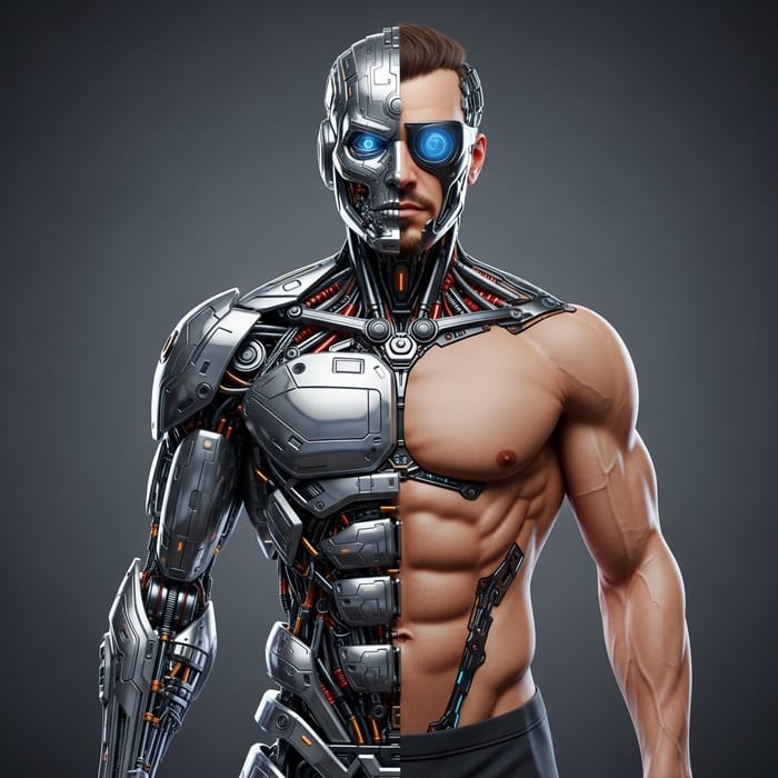 Revolutionary Fusion: Elon Musk as Half-Robot Half-Human Revolutionary Fusion: Elon Musk as Half-Robot Half-Human