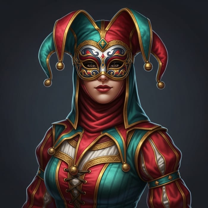 Medieval Fantasy Jester Clown Portrait Medieval Fantasy Jester Clown Portrait