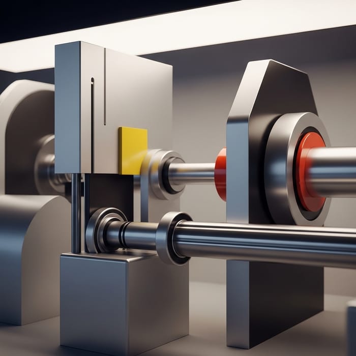 Minimalistic Machinery Scene | Functional Design Aesthetics